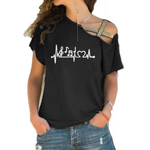 Load image into Gallery viewer, Women&#39;s Music Heartbeat Tee