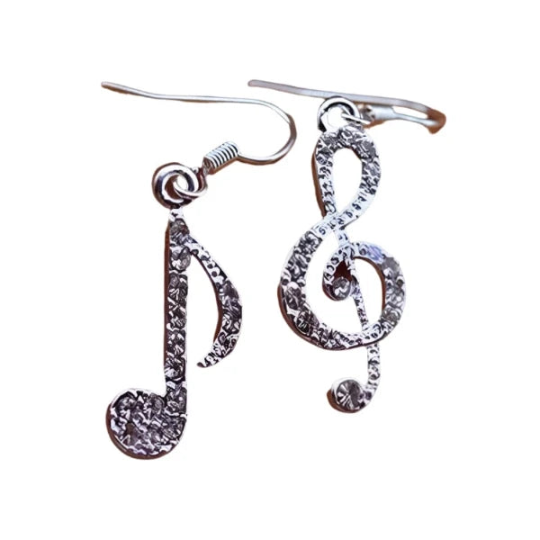 Shiny Musical Note Earrings