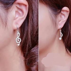 Shiny Musical Note Earrings