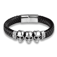 Load image into Gallery viewer, Three Skull Bracelet