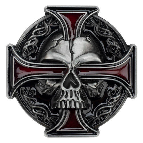 Iron Cross Skull Belt Buckle