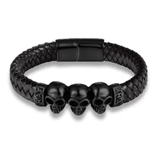 Load image into Gallery viewer, Three Skull Bracelet